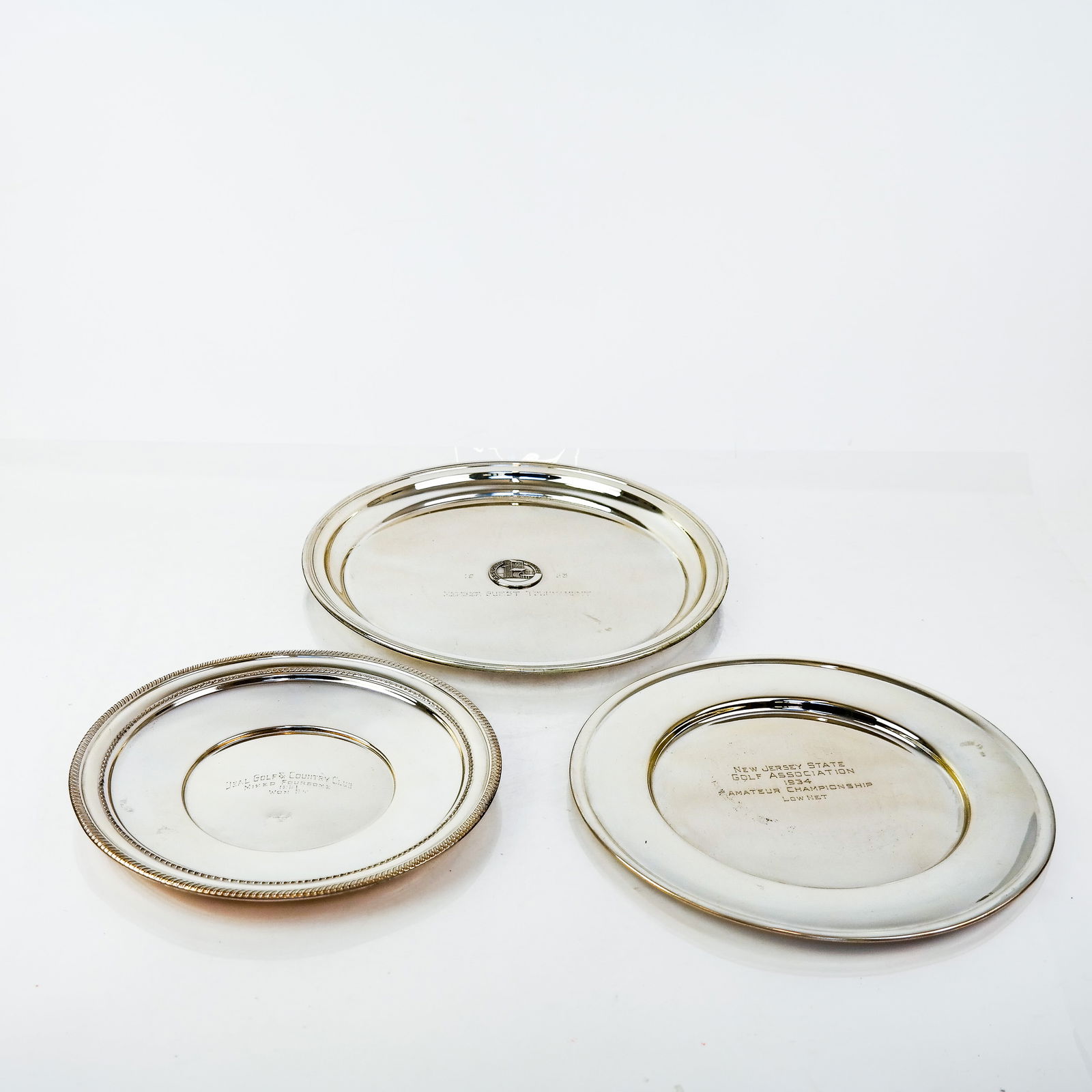 Group of 3 Sterling Silver Presentation Chargers (1 of 16)