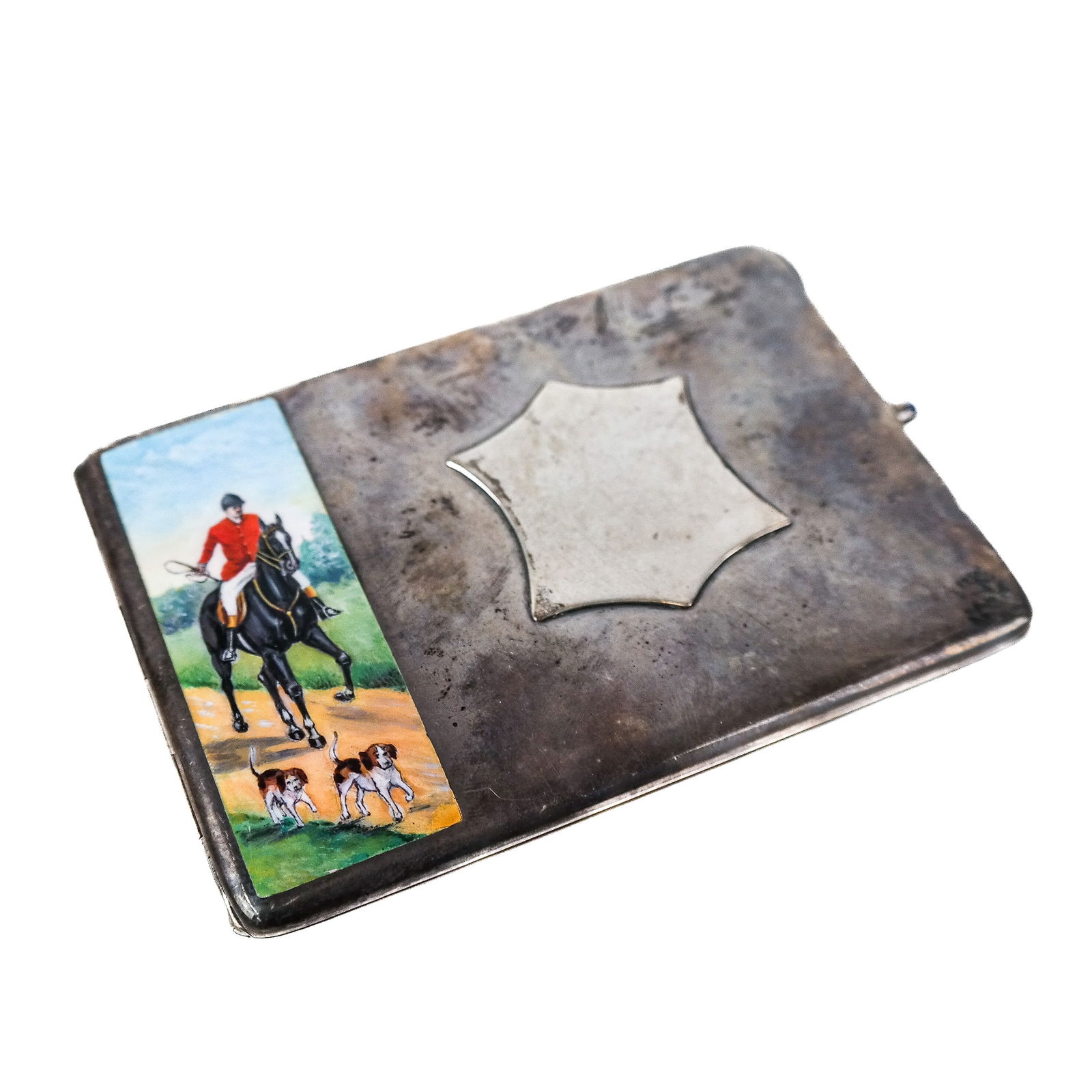 Silver "Hunt" Style Cigarette Case (1 of 9)