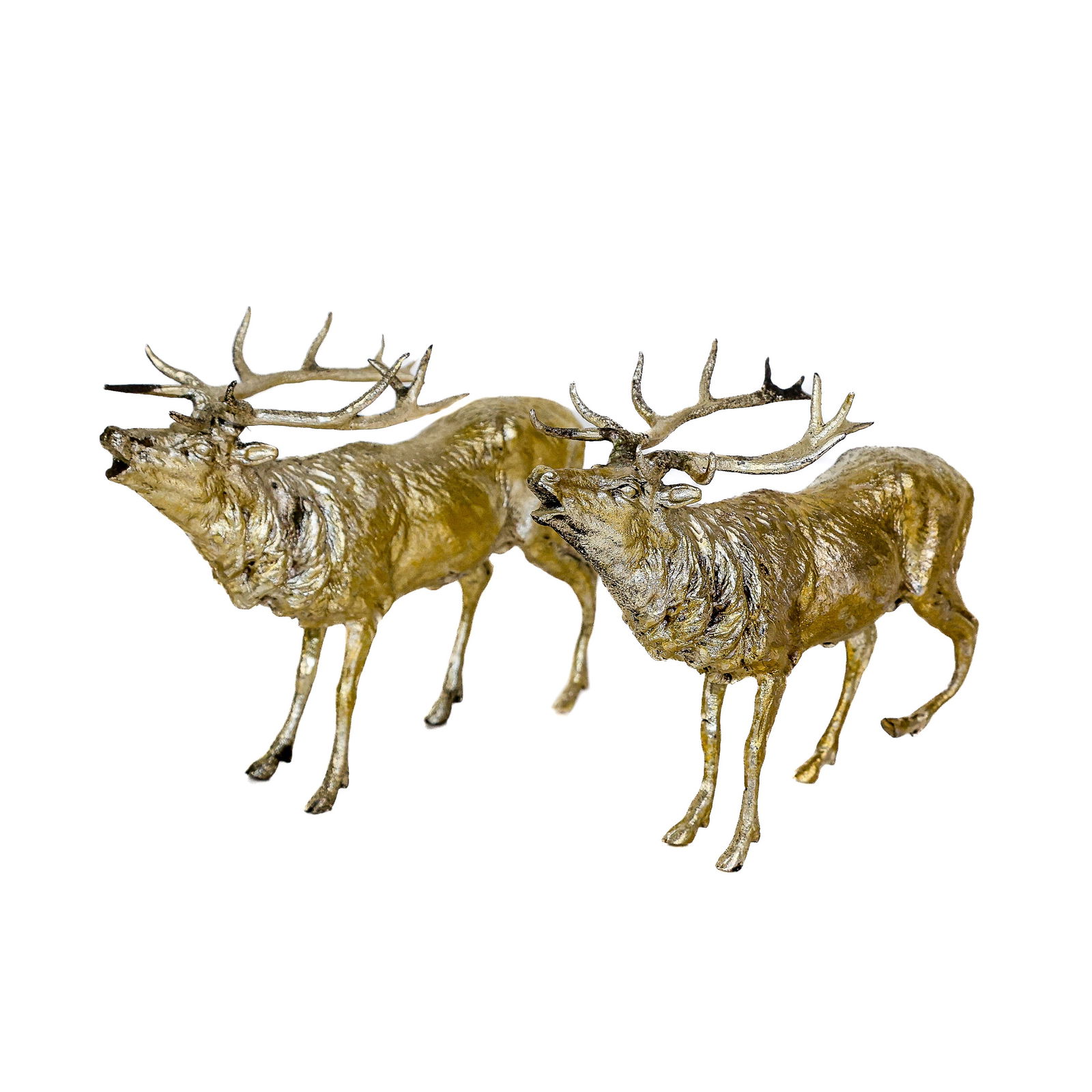 Pair of Silverplate Stag Sculptures (1 of 14)