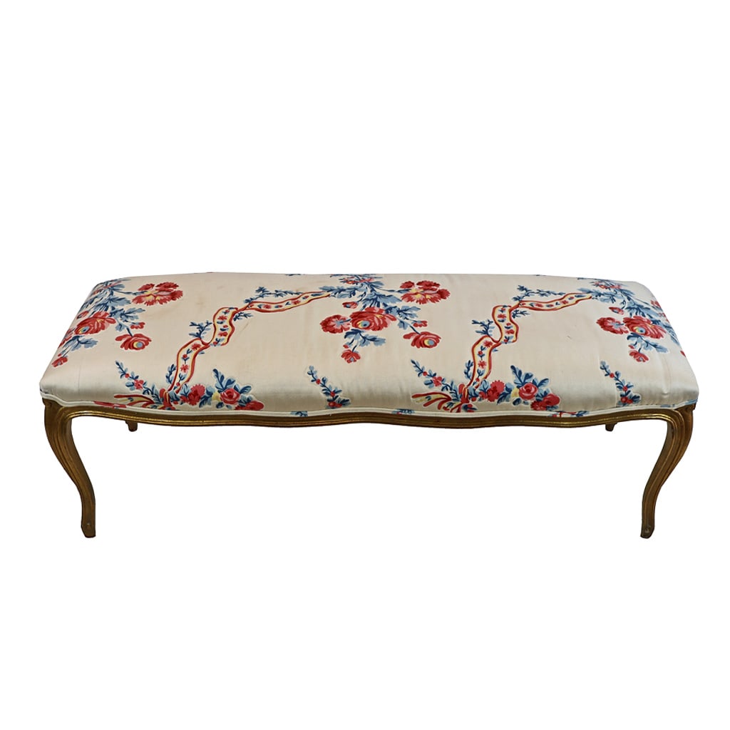 Louis XV-Style Parcel Gilt Bench (1 of 4)