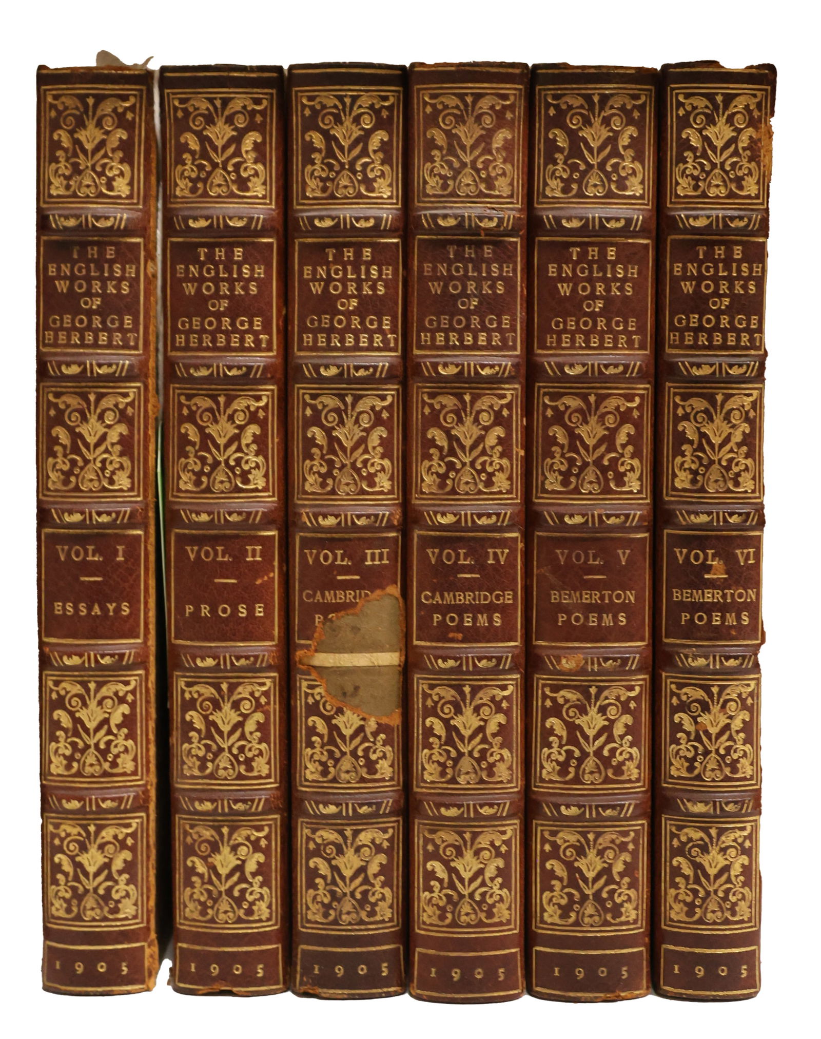 6 Volumes: "...Works of George Herbert" (1 of 3)