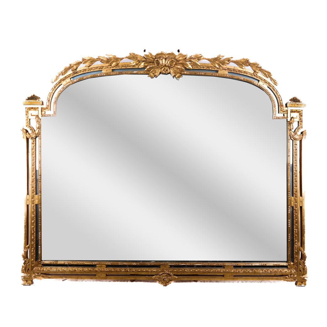 Large Gilt Wood Carved Mirror (1 of 10)