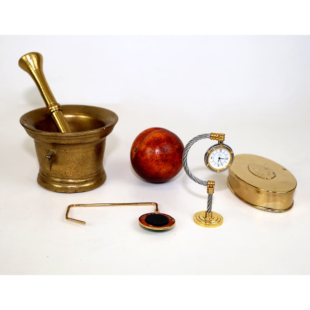 Gilt Bronze English Tobacco Box & Other (6 Pcs.) (1 of 5)