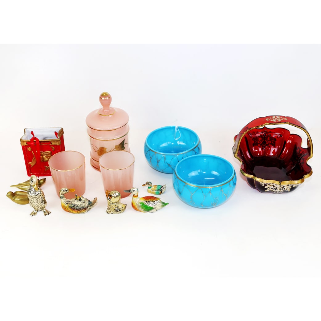 Group of Decorative Opaline Glassware (5 Pcs.) (1 of 9)