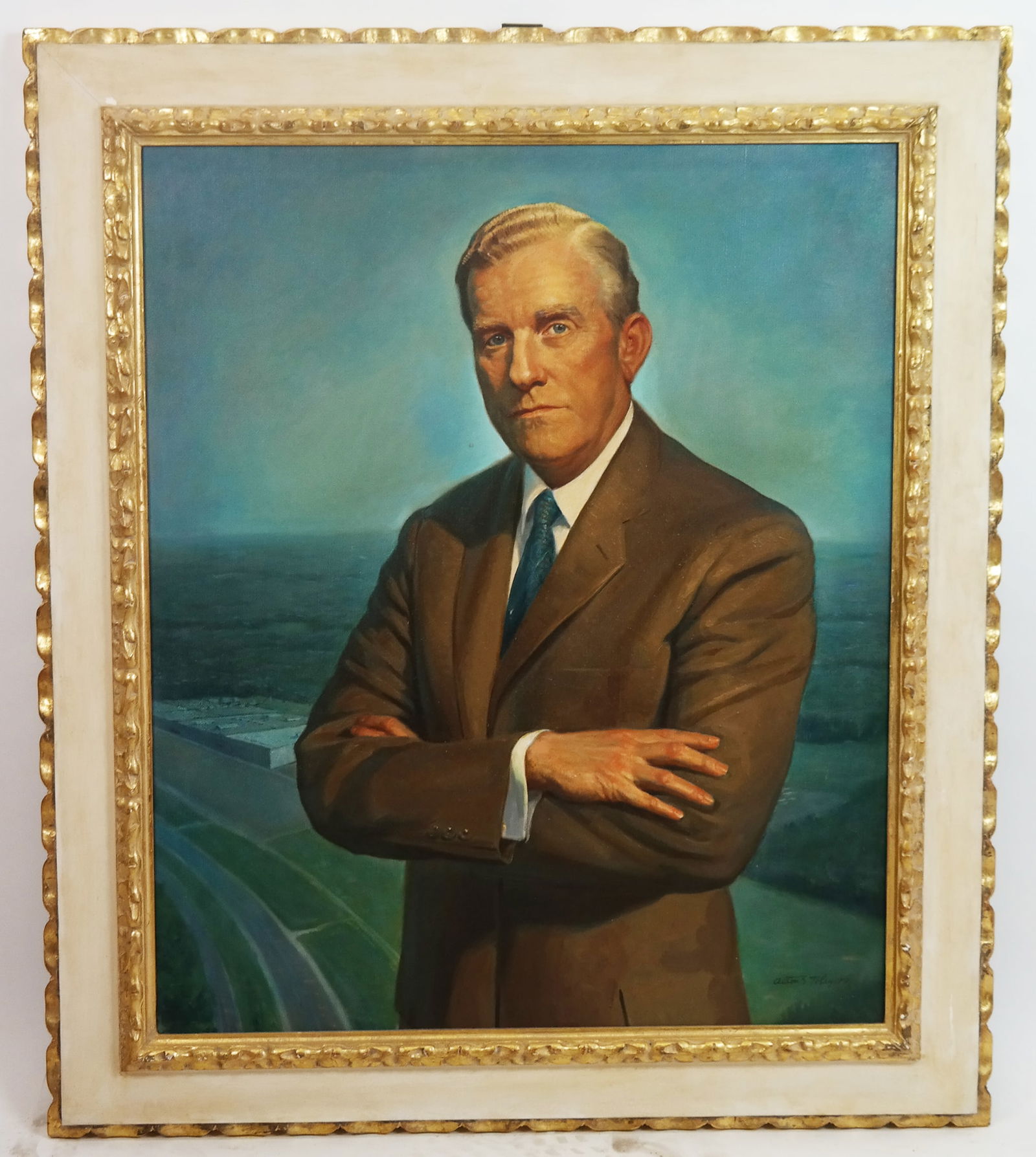 Alton TOBEY: Portrait of W. Klopman, Oil on Canvas (1 of 12)