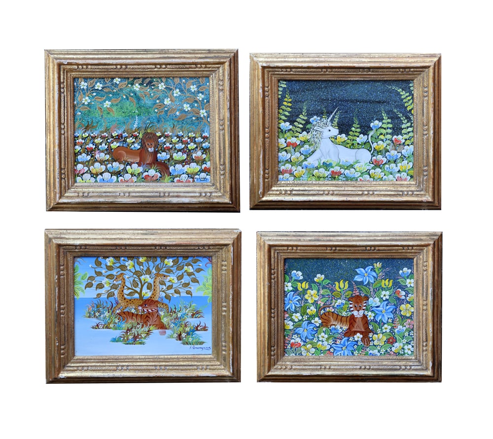 Yannis AMORYANOS: 4 Framed Works - Oil on Board (1 of 10)