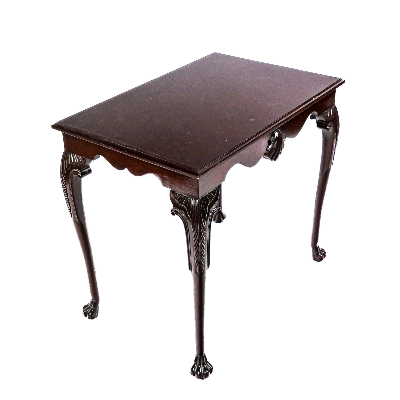 Chippendale-Style Mahogany Shell Carved Table (1 of 7)