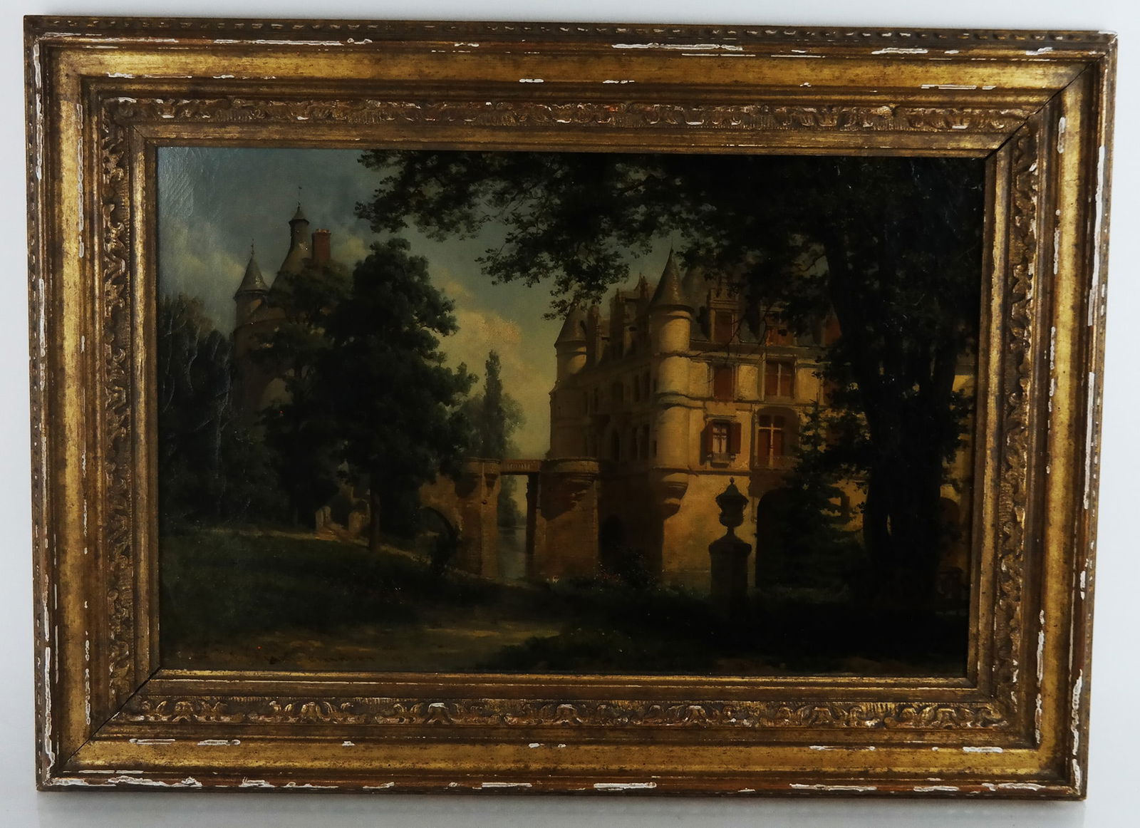 Karl GIRARDET: Castle Landscape - Oil on Canvas (1 of 10)