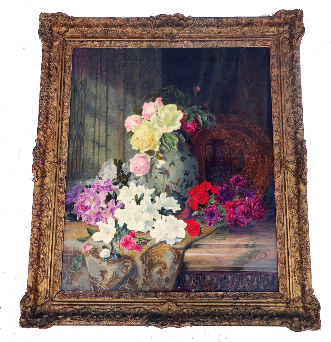 Thomas WORSEY: Floral Still Life - O/C (1 of 12)