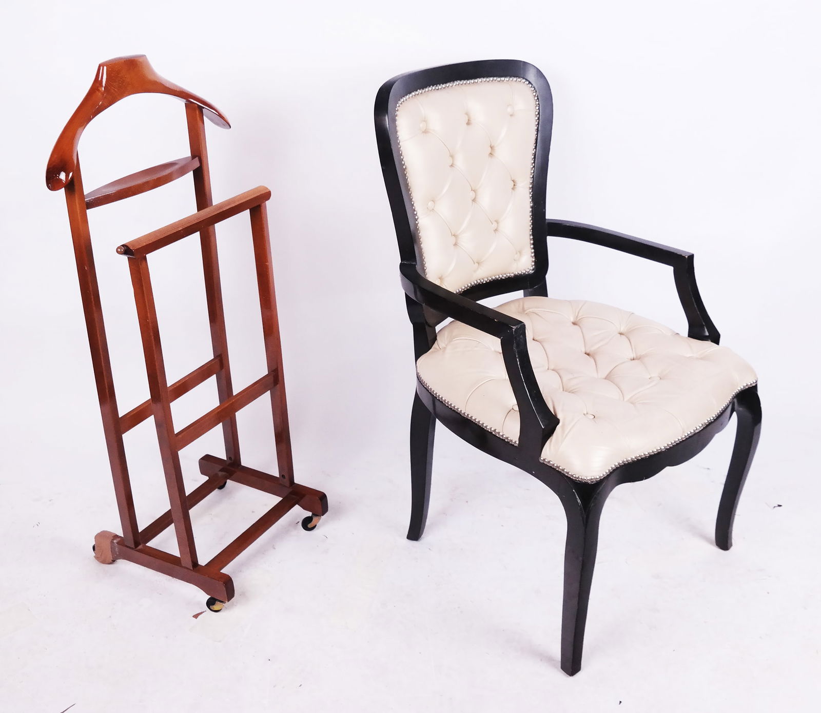 Black Lacquer Armchair & Valet (1 of 6)