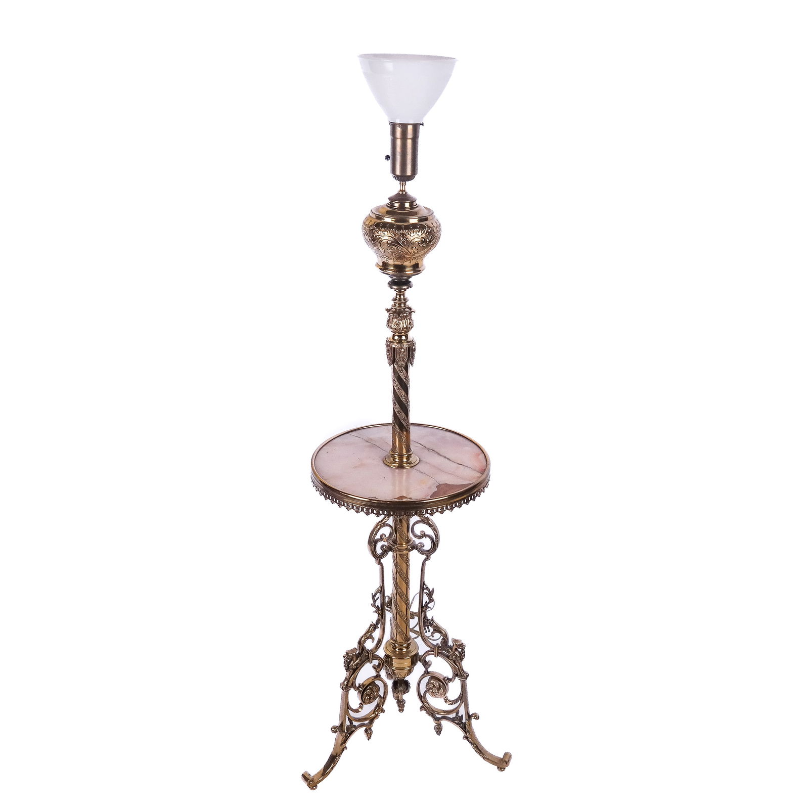 Victorian-Style Bronze Dore Piano Lamp (1 of 10)