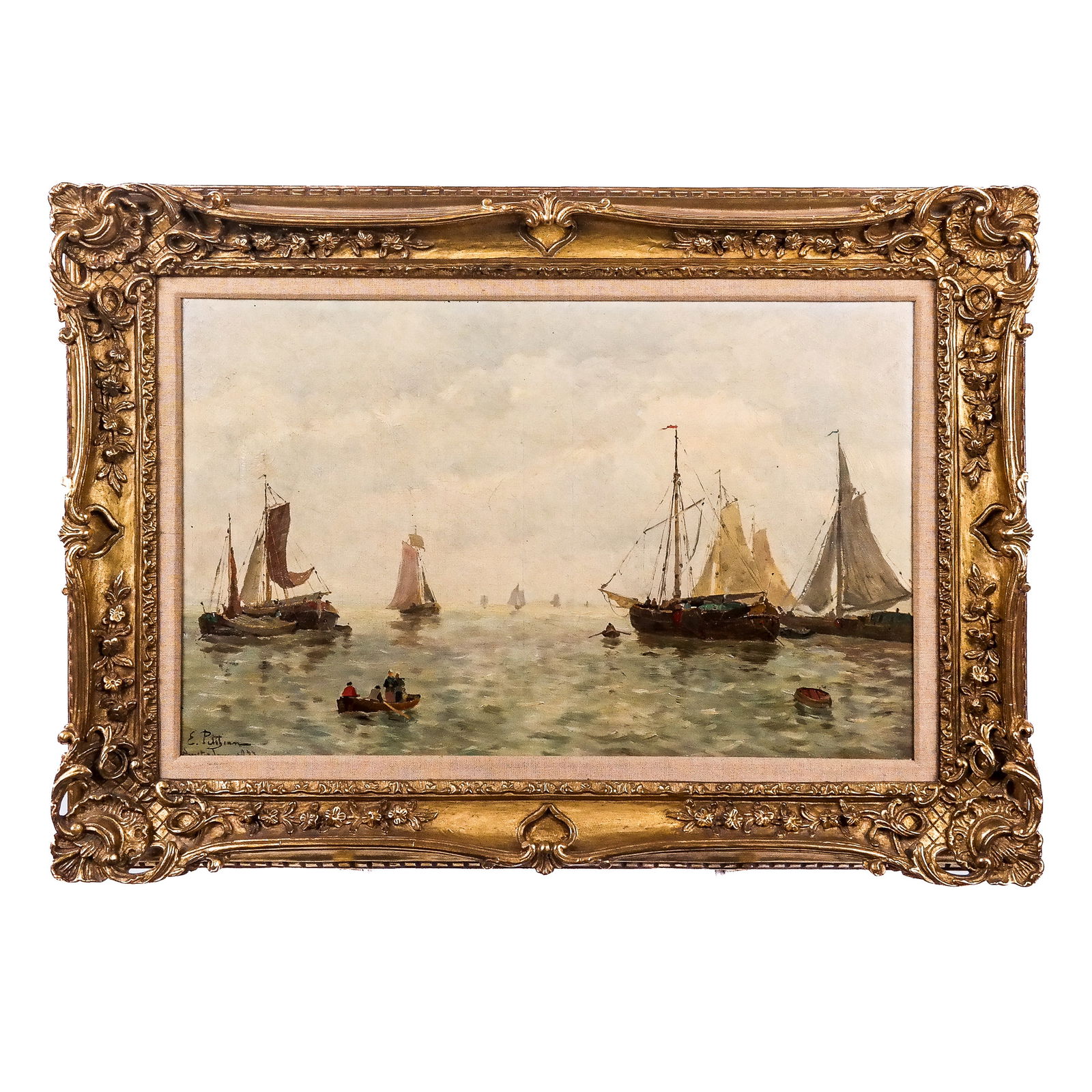 Edmond Marie PETITJEAN O/C Maritime Painting (1 of 11)