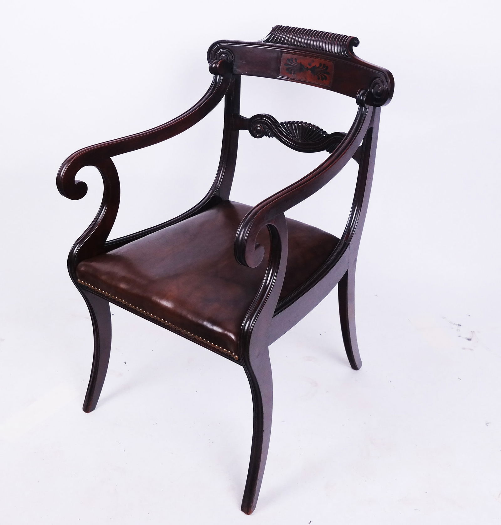 Regency-Style Open Armchair (1 of 9)
