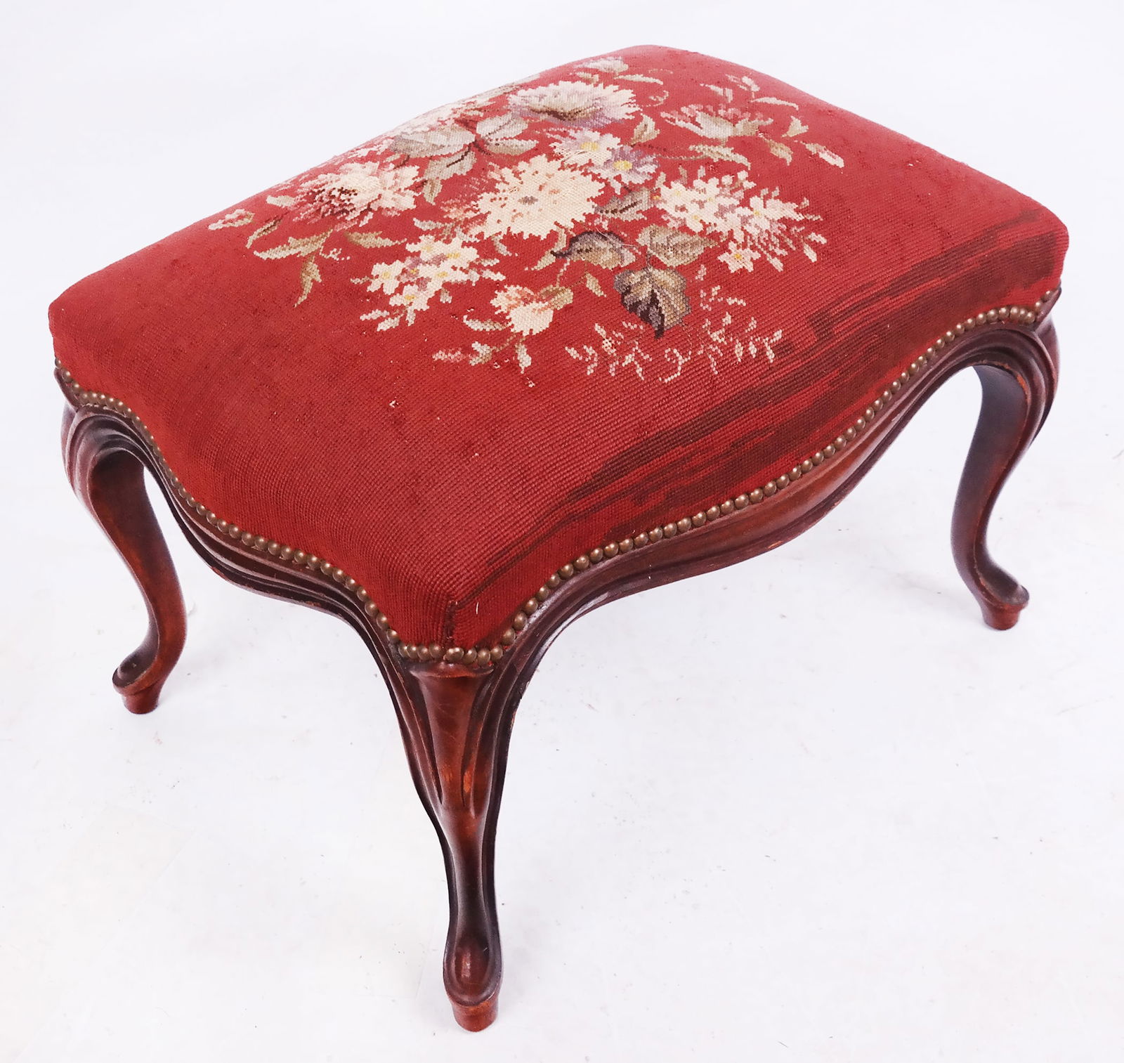 French Provincial-Style Ottoman / Bench (1 of 6)