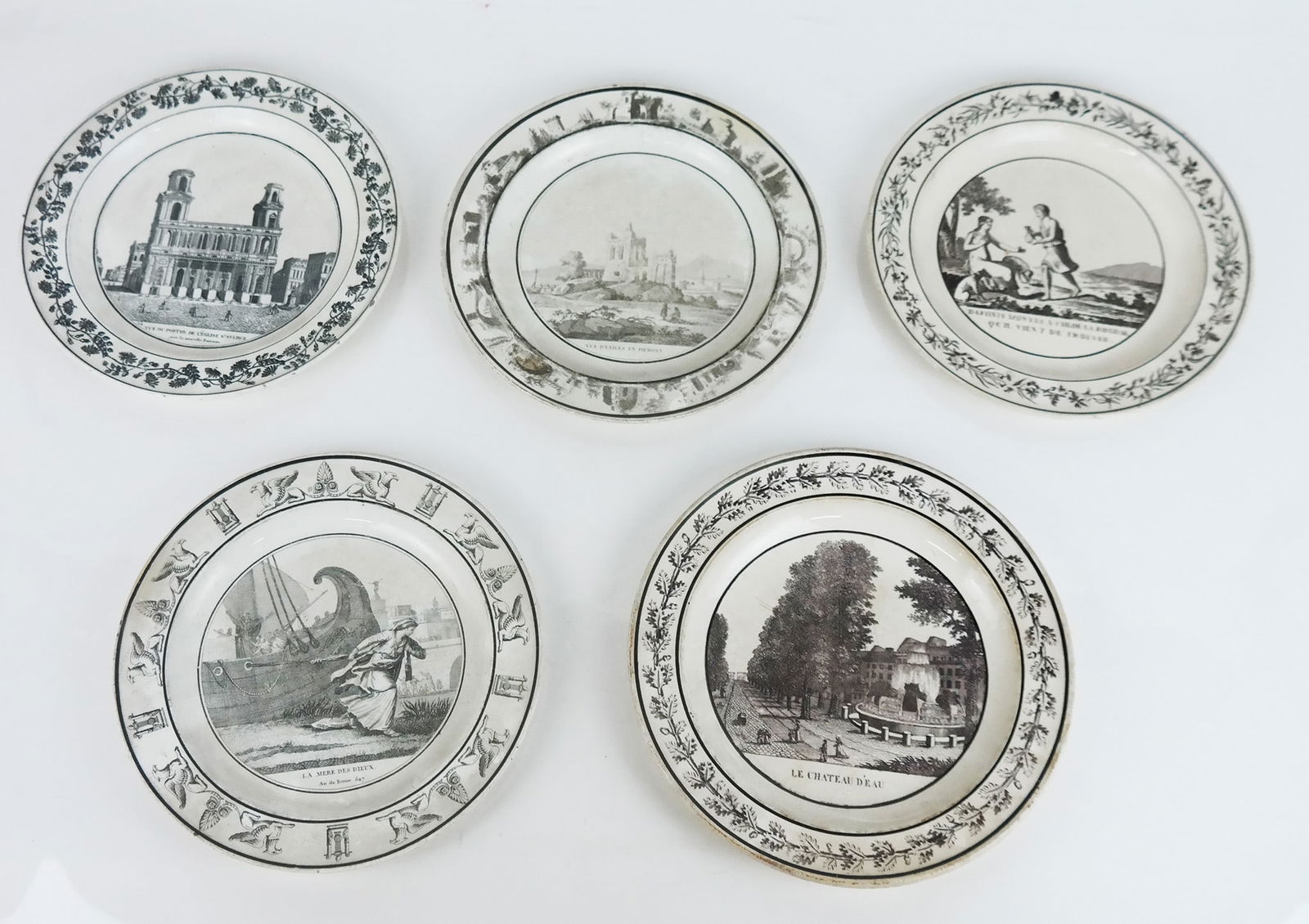 Set of Five Decorated Porcelain Plates (1 of 12)