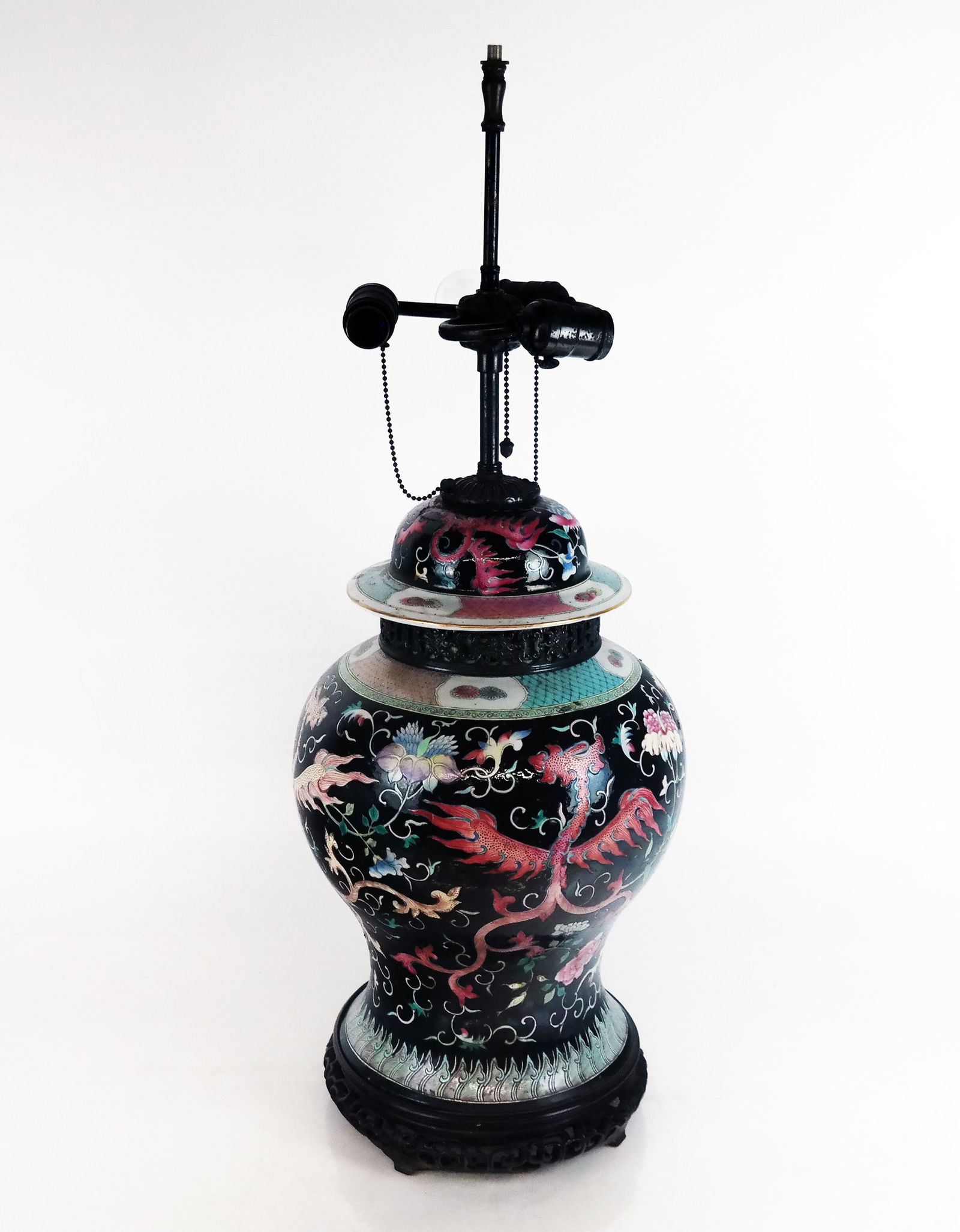 Chinese Porcelain Ginger Jar Lamp (1 of 9)