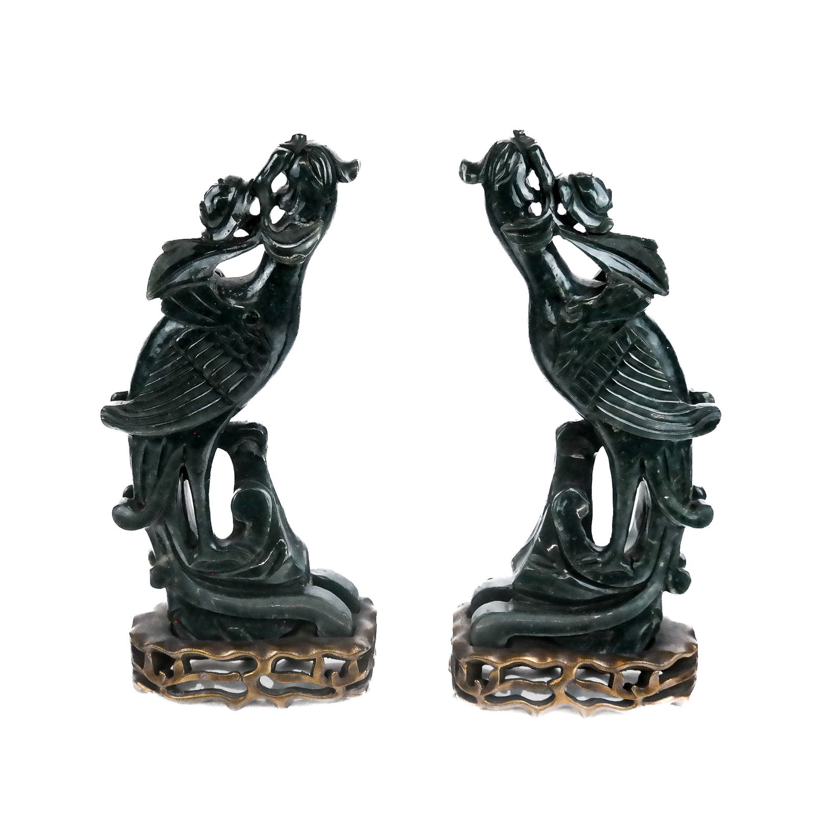 Pair of Chinese Jade Birds (1 of 10)