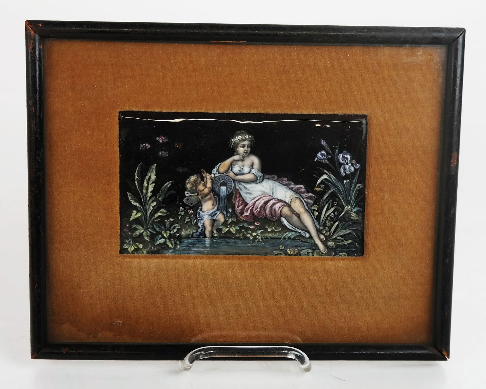 Limoges Small Framed Enamel Plaque (1 of 4)