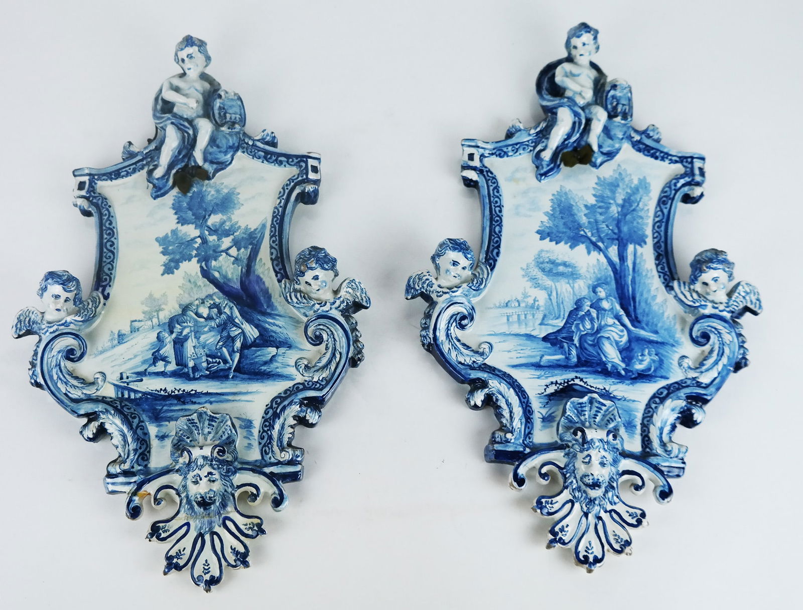 Pair of Old Delft Wall Plaques (1 of 13)