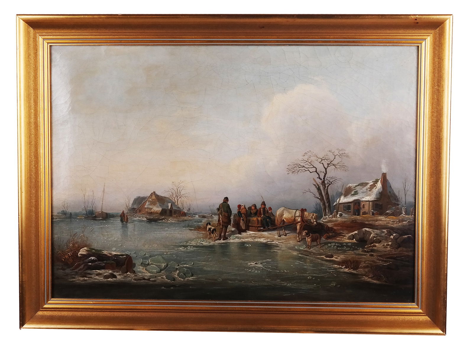 Dutch Winter Figural Scene - Painting (1 of 8)