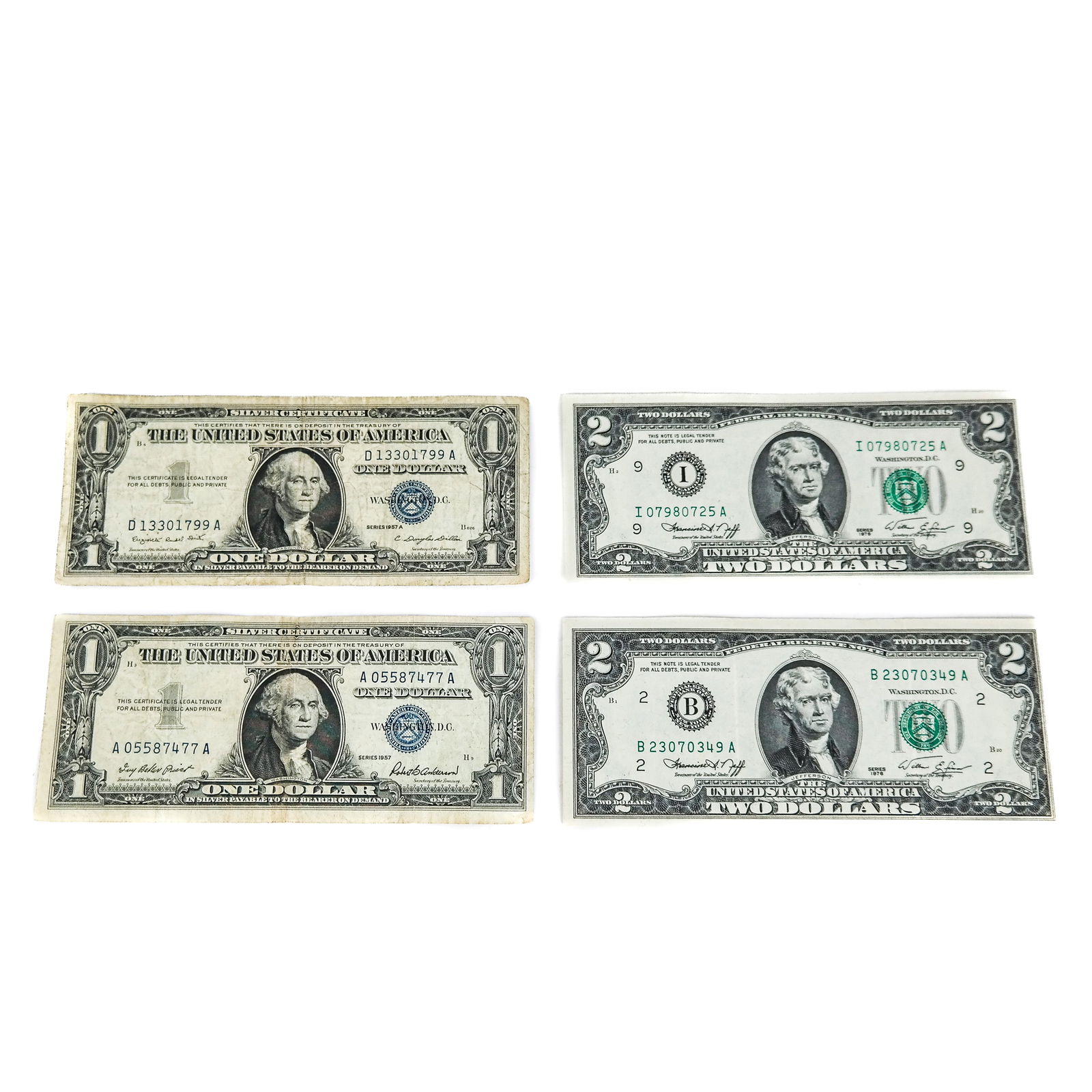 United States Currency Group- One & Two Dollar (4) (1 of 10)