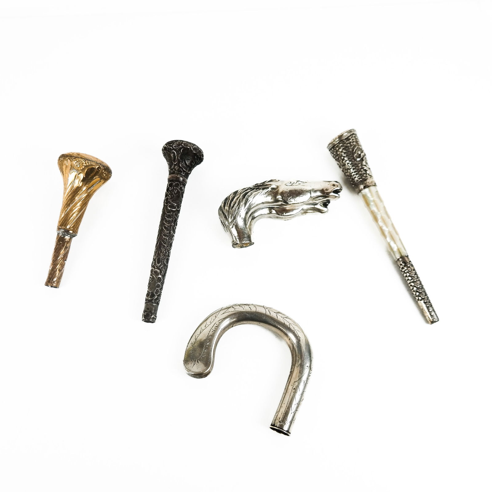 Five Umbrella / Parasol Handles (1 of 9)