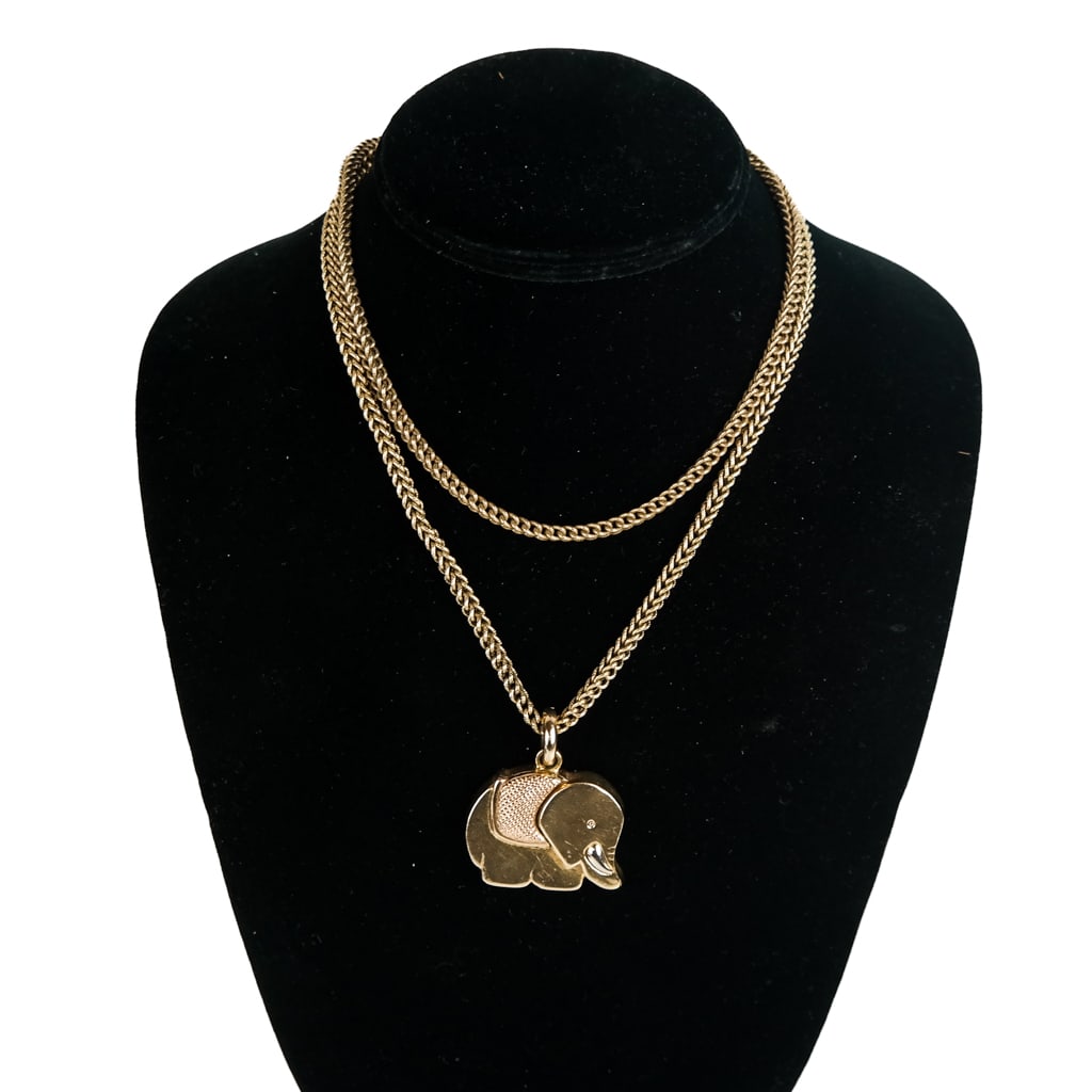 18K Gold Necklace with 18K Gold Charm (1 of 10)