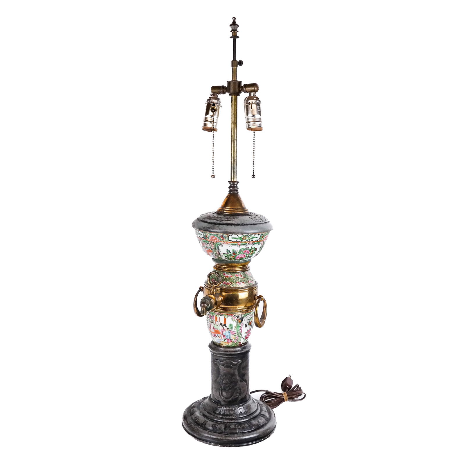 19th C. Rose Medallion Lamp (1 of 8)