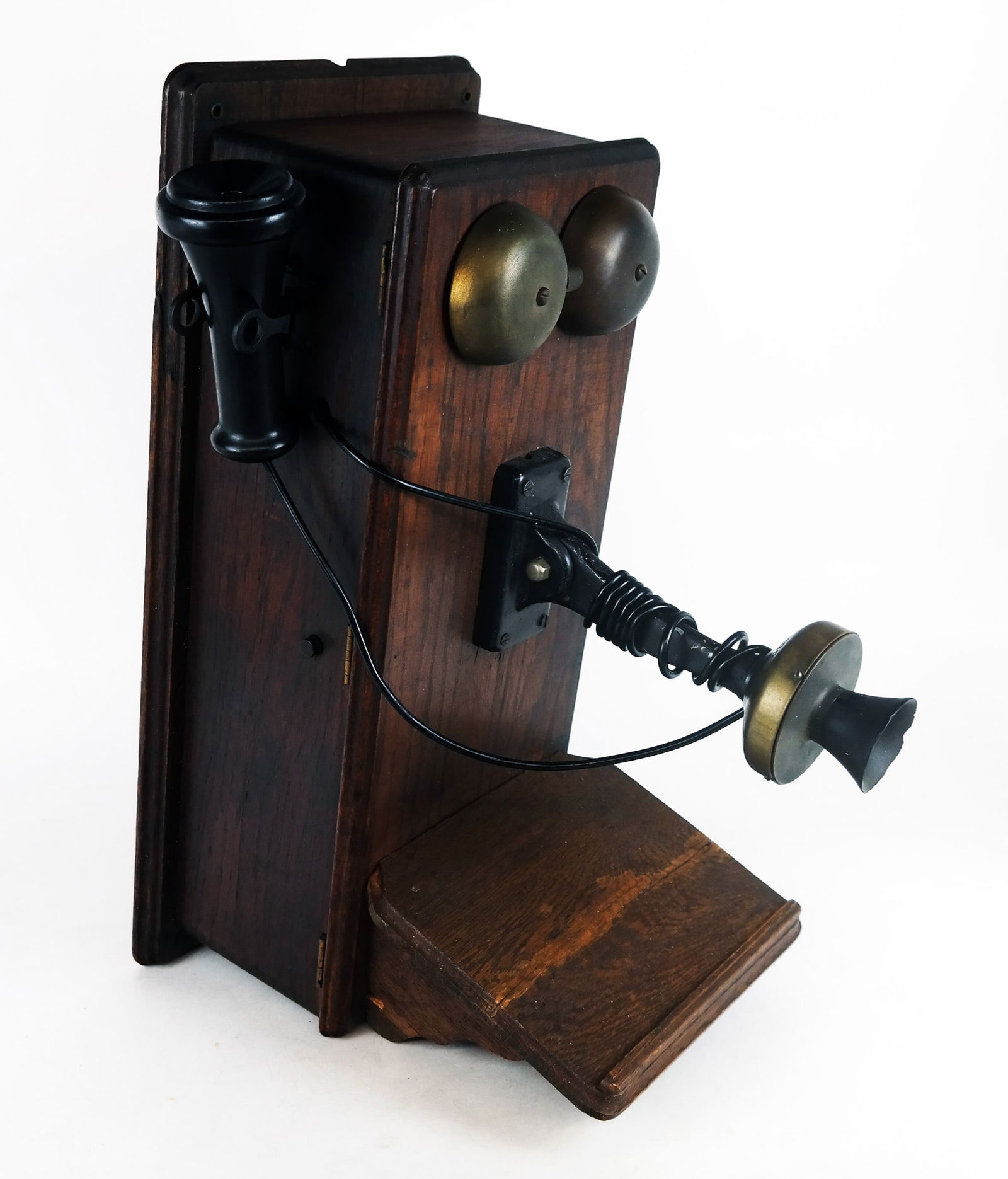 Antique Oak Wall-Mounted Telephone, Circa 1910 (1 of 9)