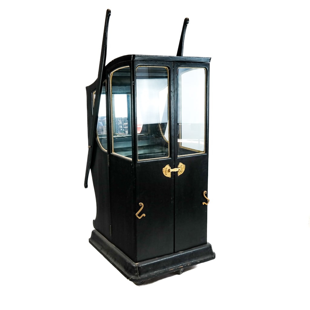 Continental Neoclassical Sedan Chair Bar Cabinet