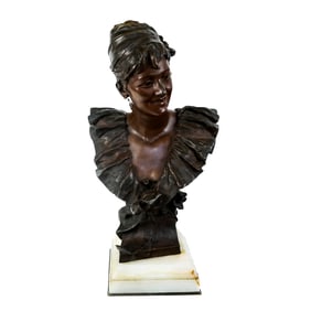 Bronze Bust on Onyx Base