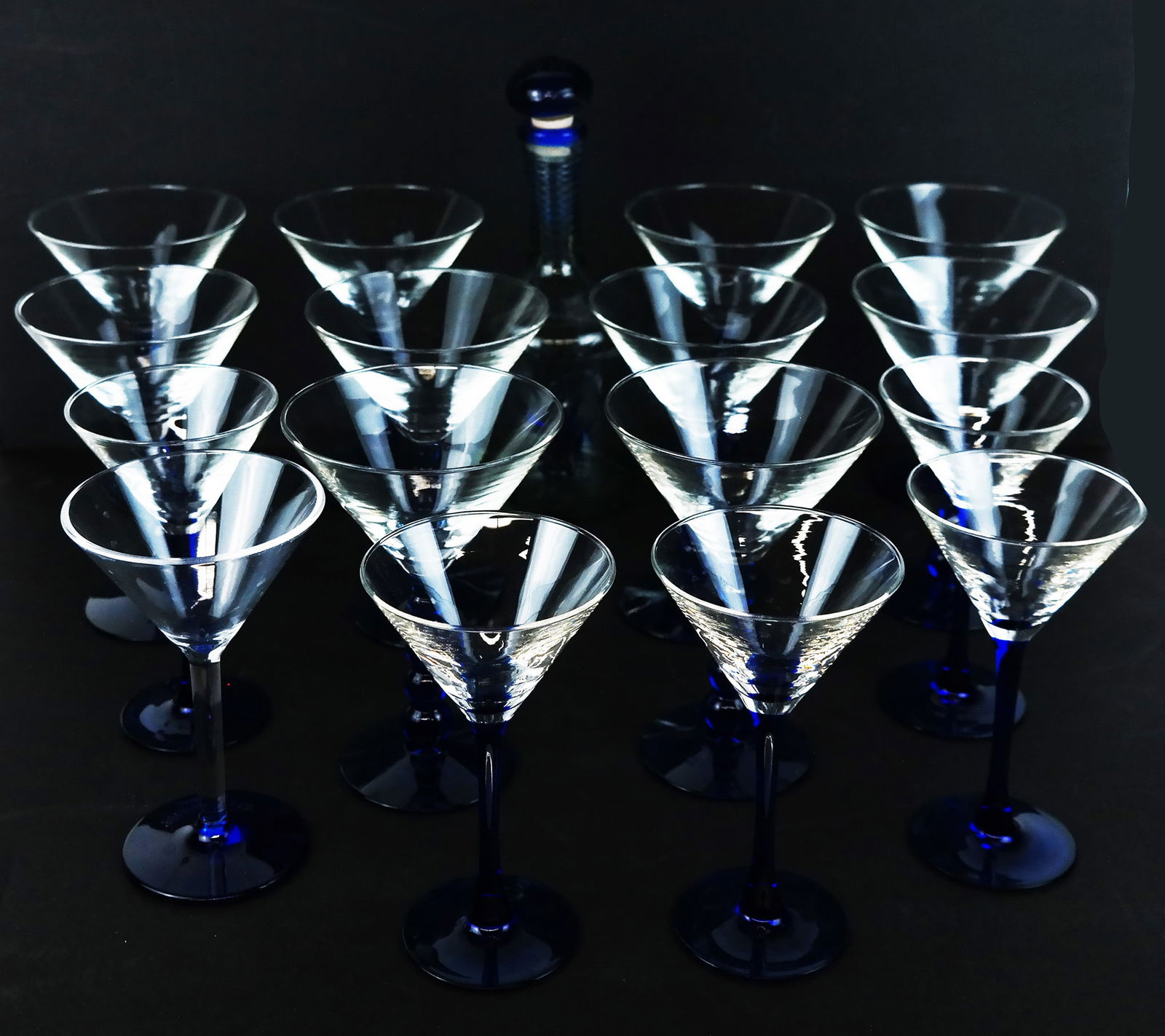 Italian Murano Glass Cocktail Set (16) (1 of 11)