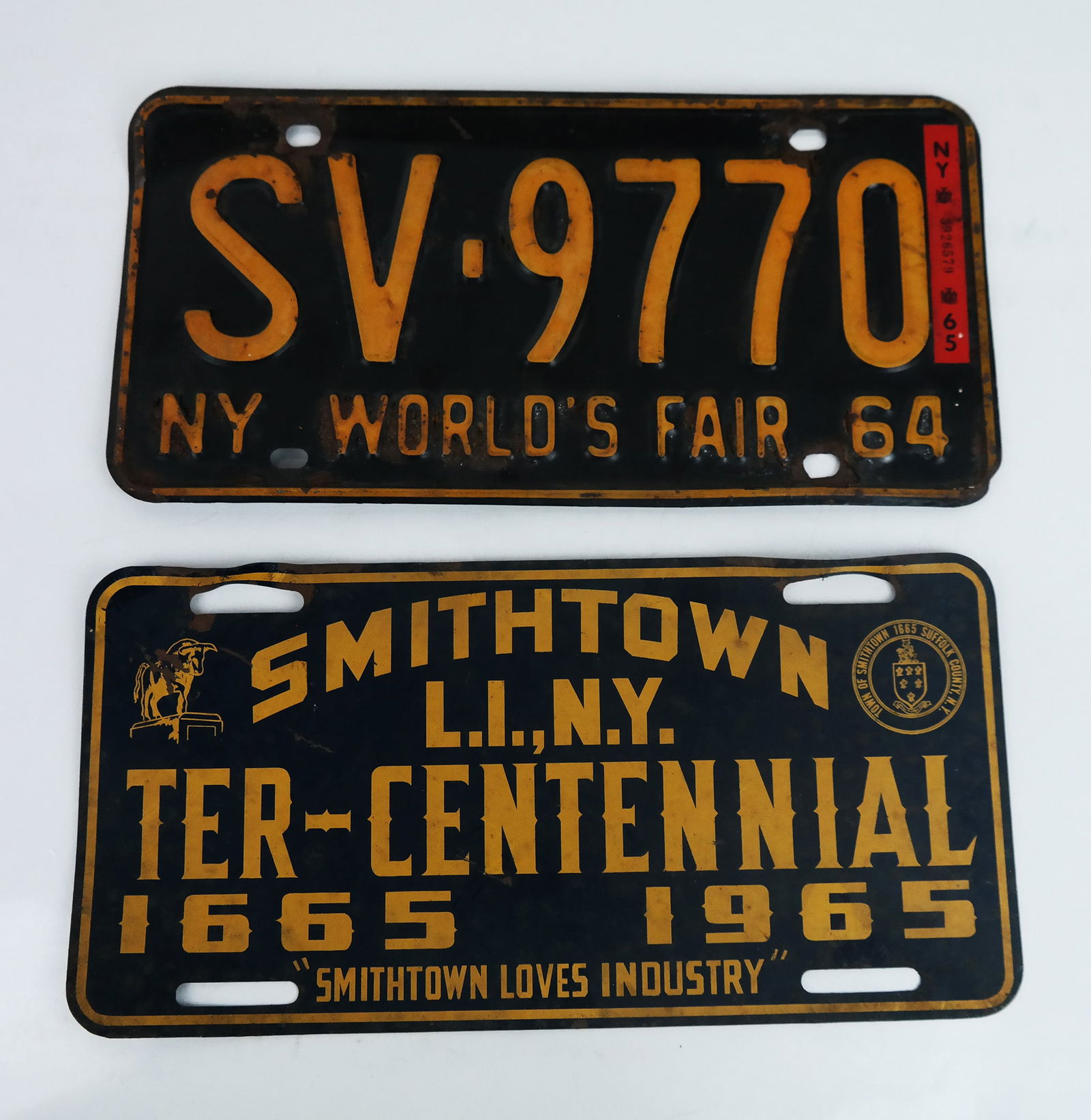 Vintage Automobilia: 2 License Plates (1 of 10)