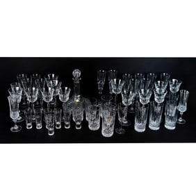 Assembled Continental Cut Crystal Barware