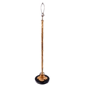 Rococo Revival Gilt Bronze Floor Lamp