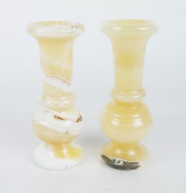 Pair of Classical-Style Hardstone Candlesticks