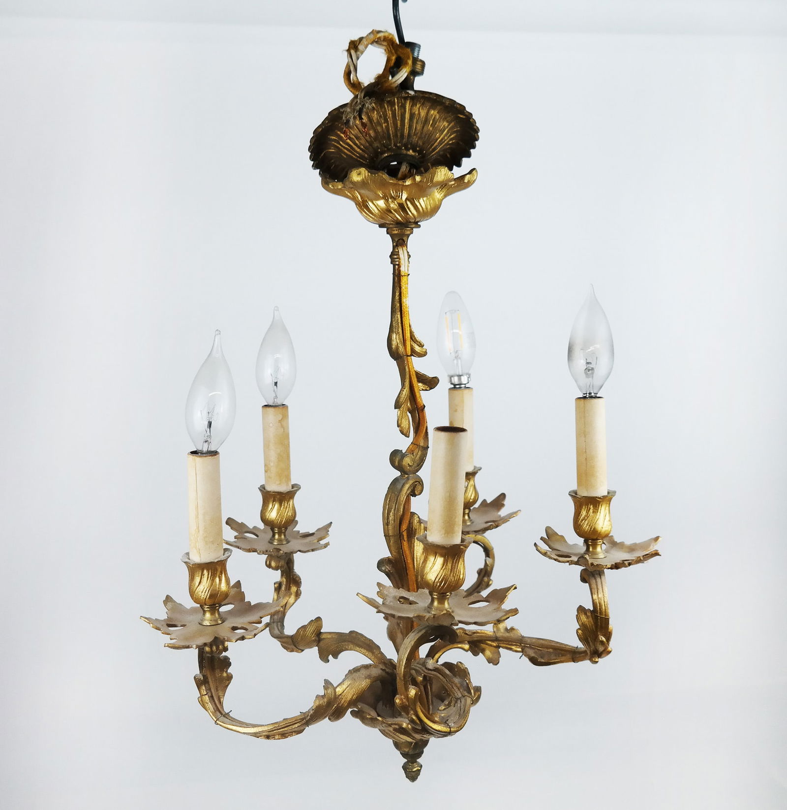 Rococo-Style Bronze Light  Chandelier (1 of 9)