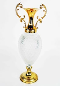 A Cut Crystal Gilt Bronze Mounted Vase