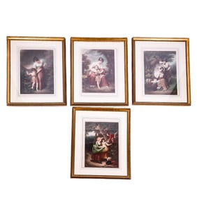 L. BUSIERE, Four French Colored Prints