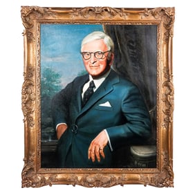 Alton TOBEY: Portrait of the Baron - Oil on Canvas