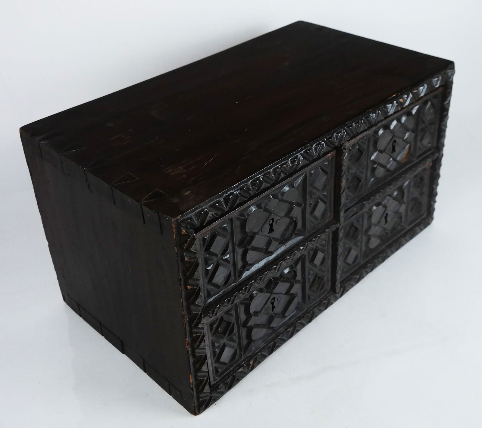 Antique Ornately Carved Wooden Box (1 of 8)