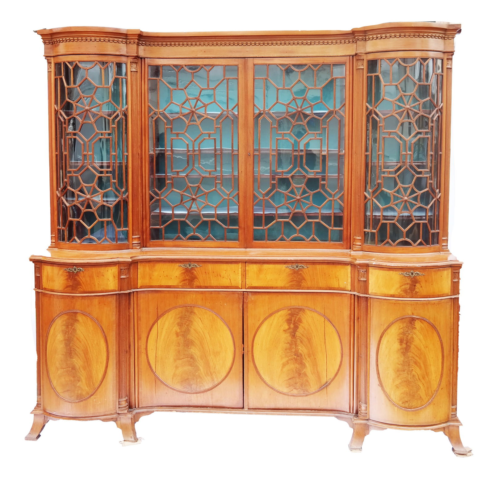 George III-Style Custom Mahogany Breakfront (1 of 19)