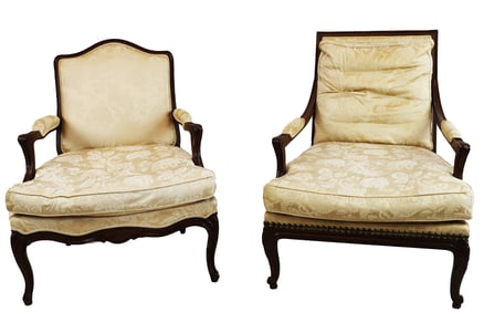 Two Louis XV-Style Fauteuils