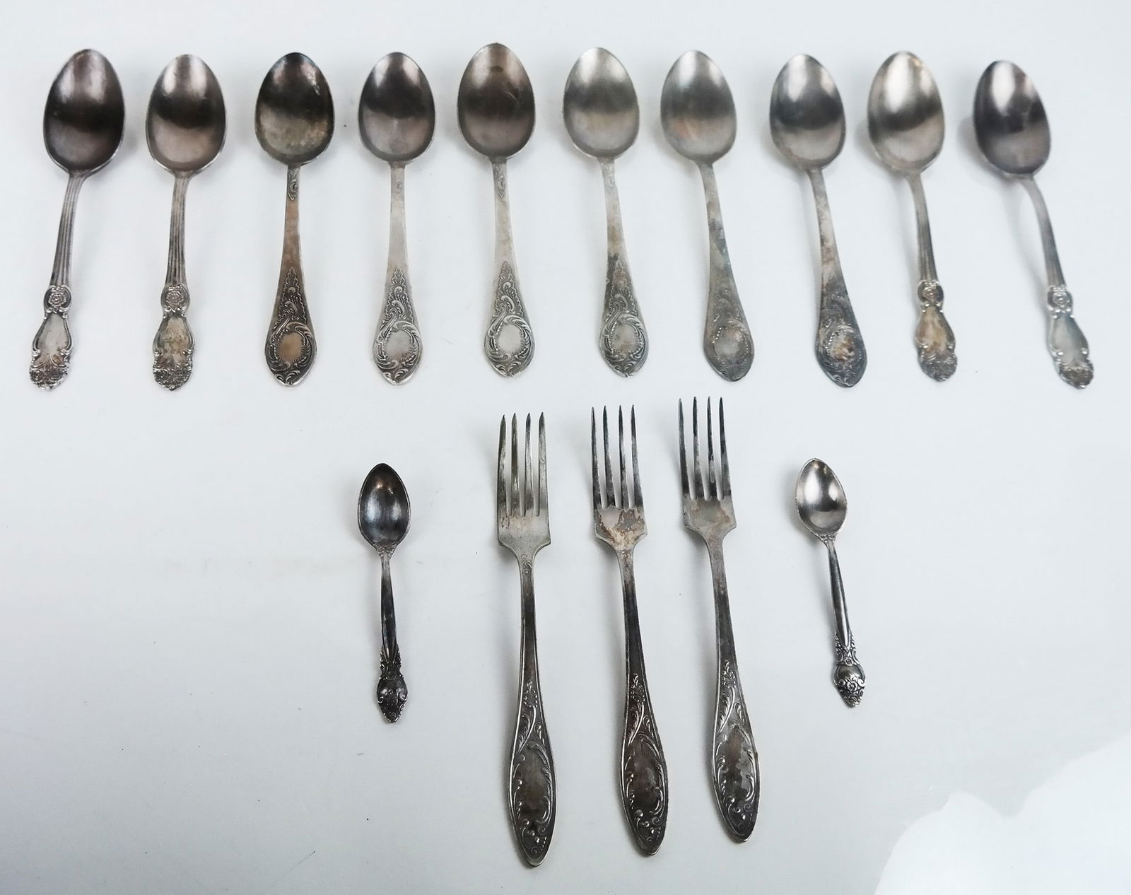 Assorted Russian Silver Flatware (15 Pcs) (1 of 13)