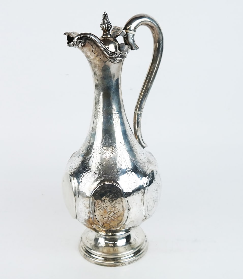 Antique English Silver Tall Pitcher (1 of 9)