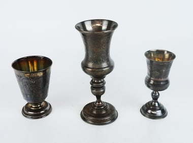 Three Russian Silver Cups