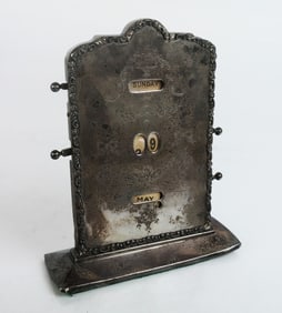 English Silver Desk Calendar