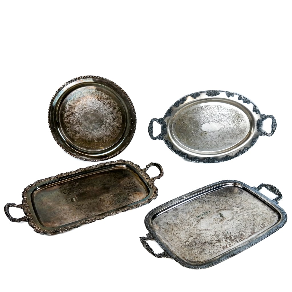 Four Silver Plate Trays (1 of 15)