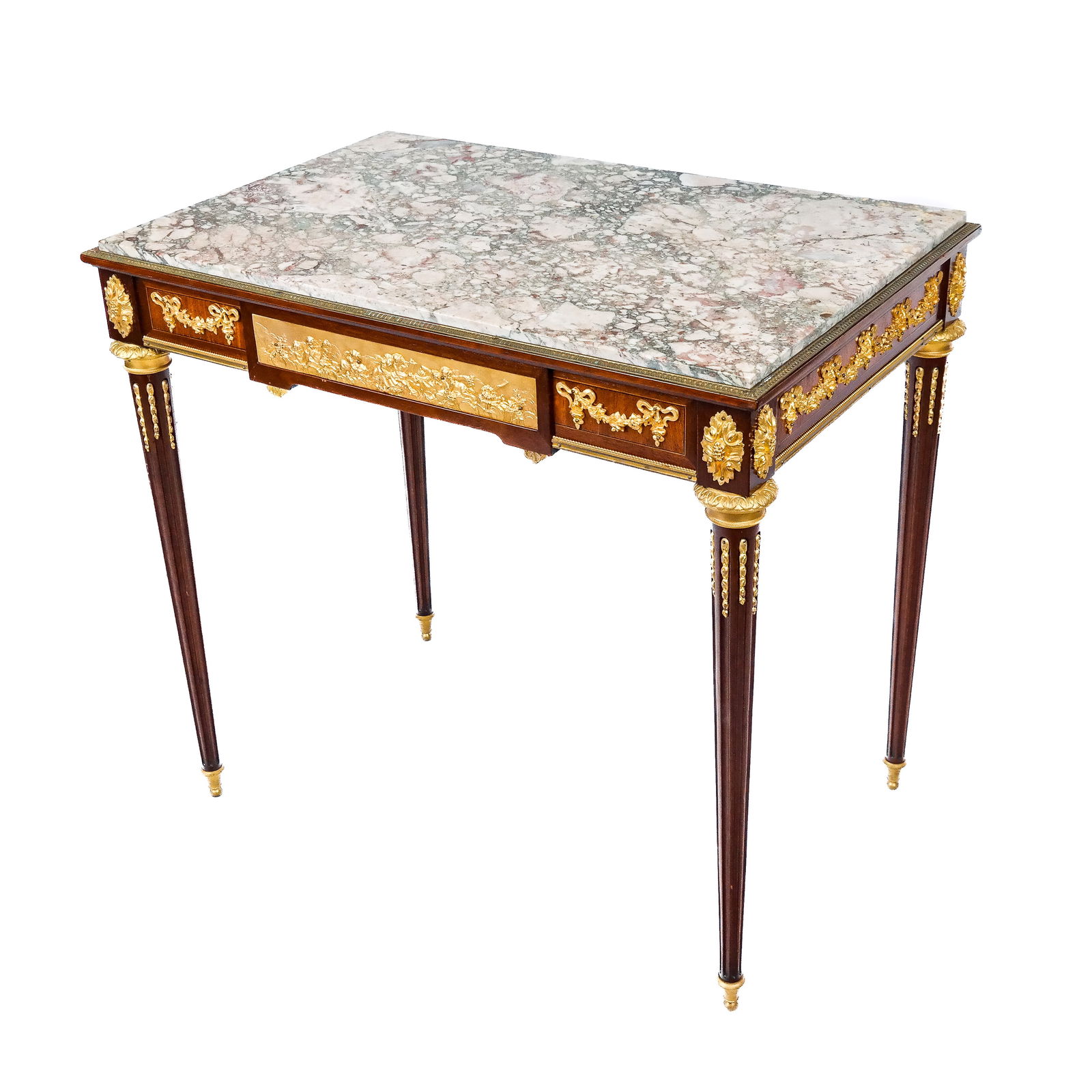 19th C. Louis XVI-Style Gilt Bronze Center Table (1 of 9)