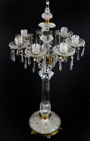 French Cut Glass Candelabrum